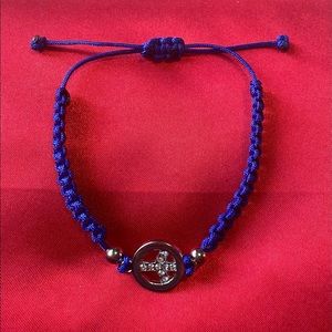 New Silver Rhinestones Peace and Love Charm Bracelet